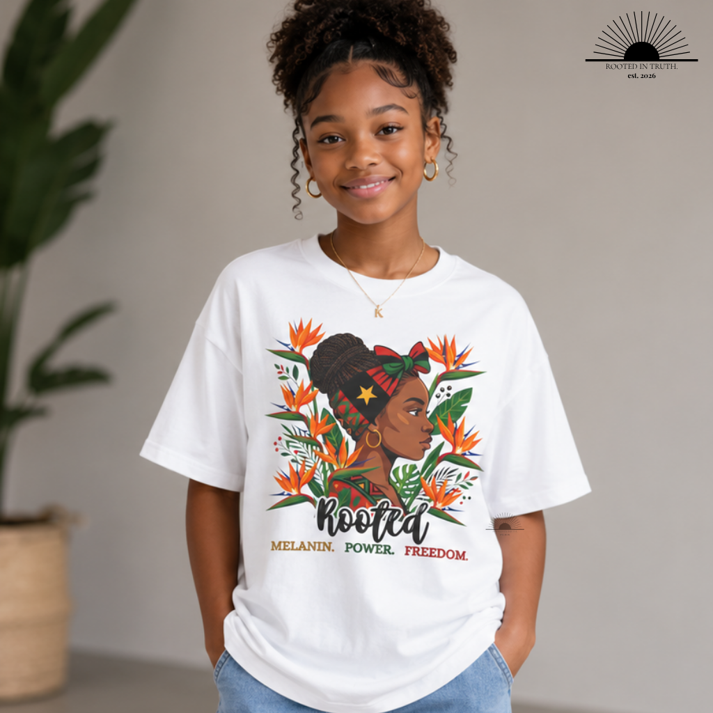 Melanin. Power. Freedom. Tee | YA/Teen Girl