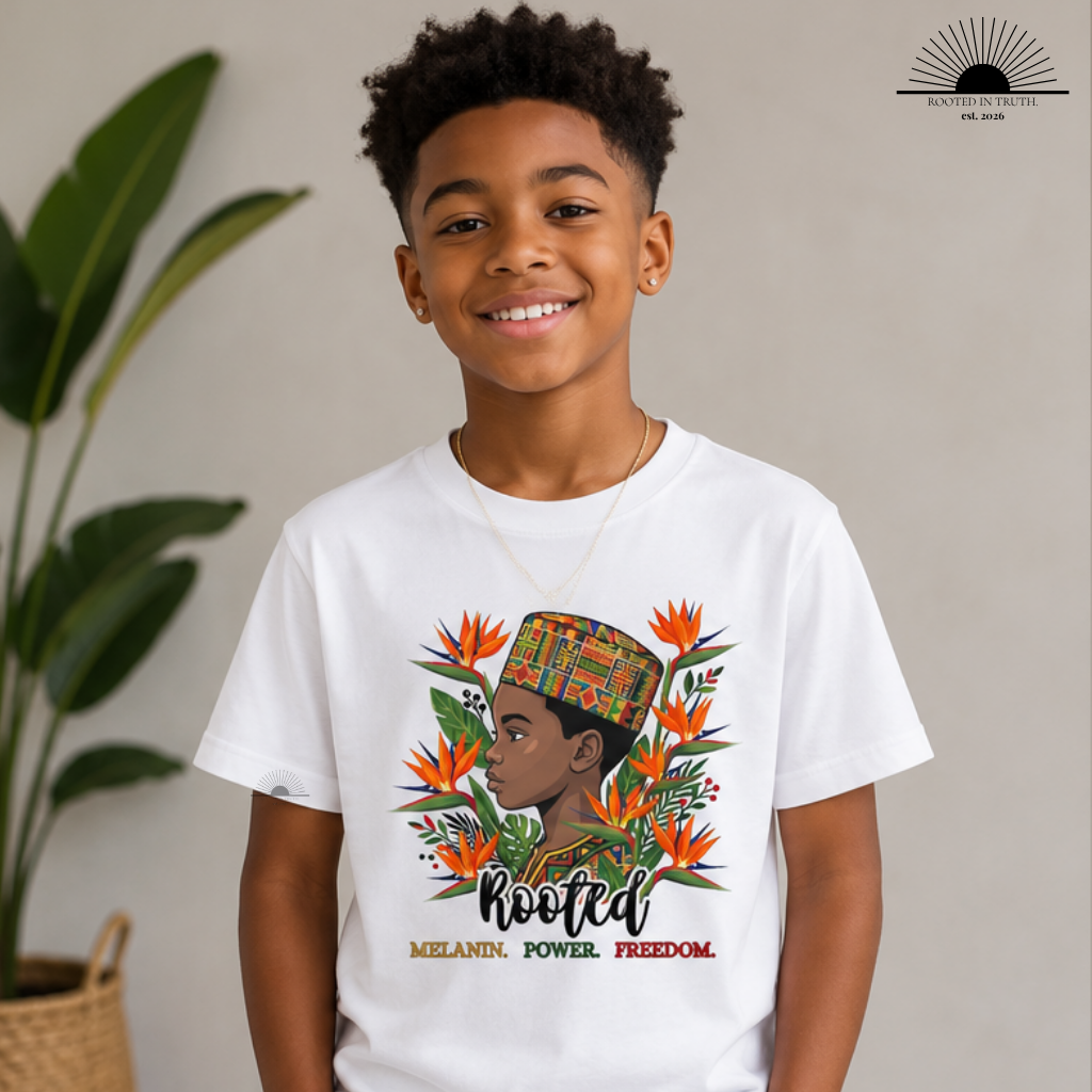 Melanin. Power. Freedom. Tee | Youth Boy